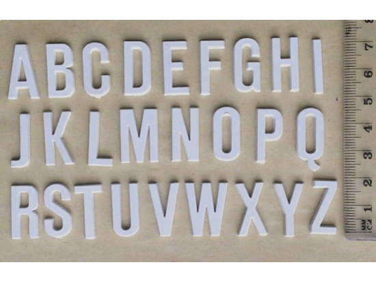 Moulders Letters Condensed 3/4" 20mm Full Alphabet (2 of each)
